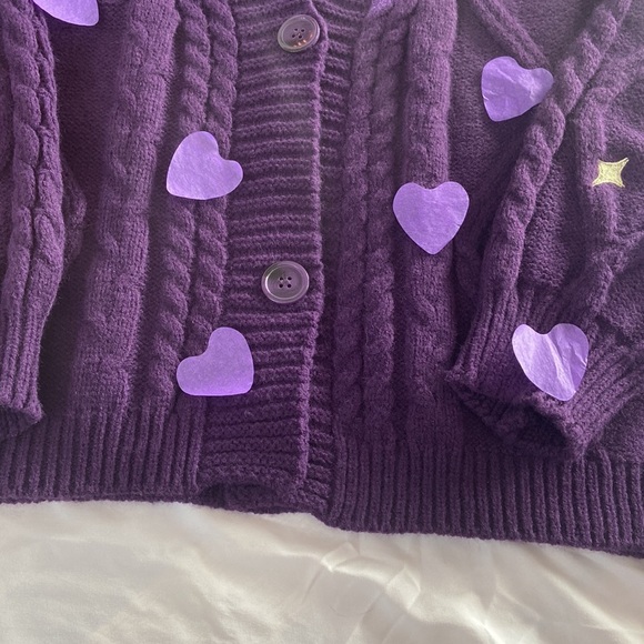 Taylor Swift Speak Now Cardigan XS Extra Small Purple - Picture 5 of 7